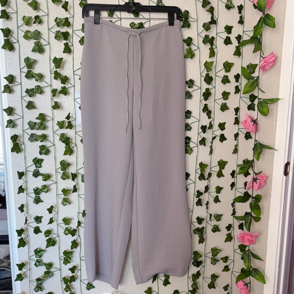 Elegant Gray Wide Leg Pants